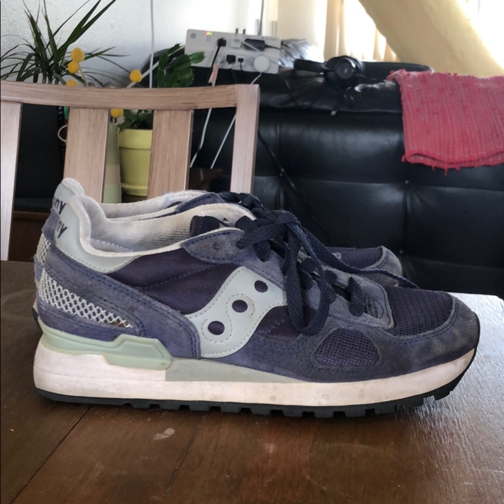 Saucony originals men’s shadow sneaker, navy/grey